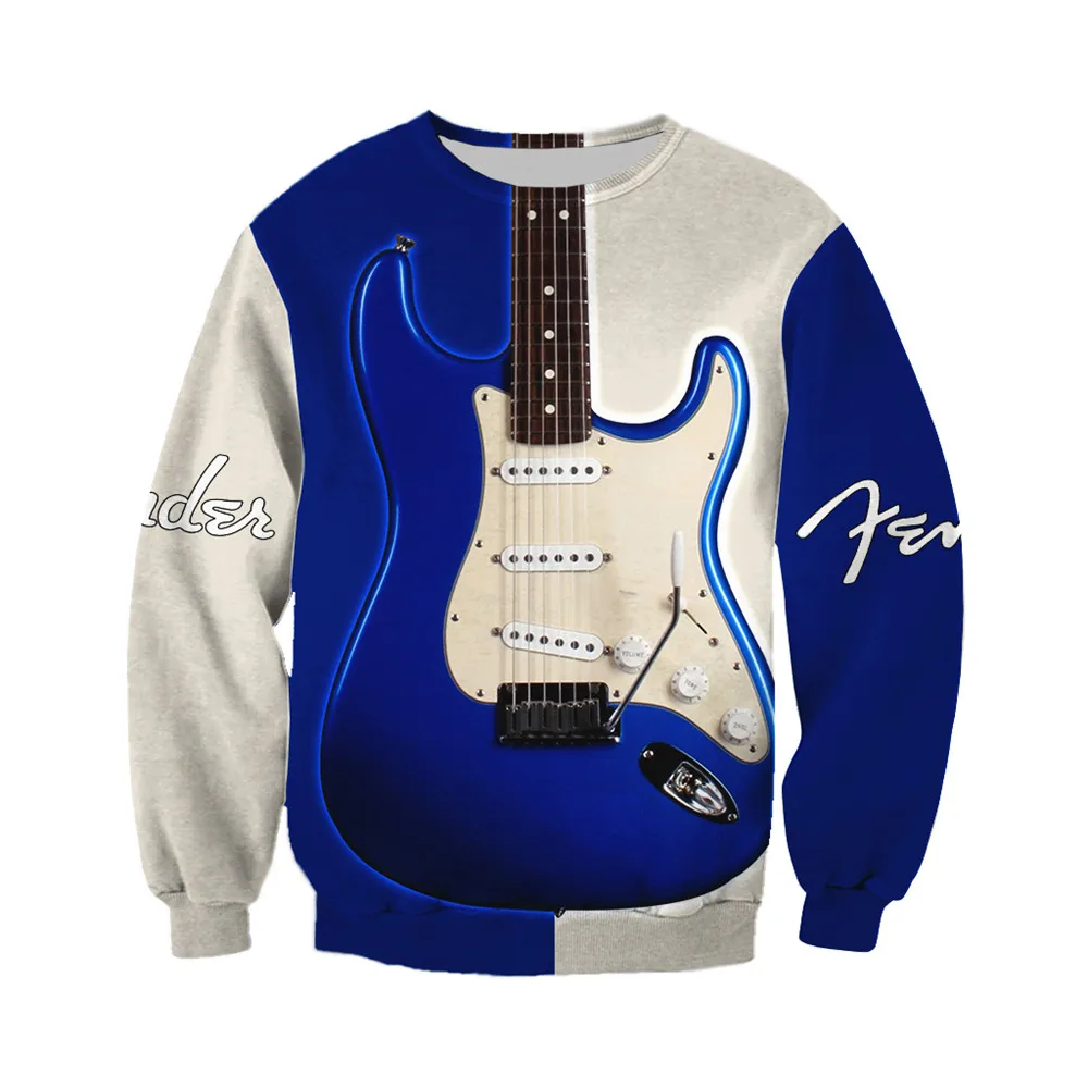 elektrische gitarre 3d alle über gedruckt zip hoodiesweatshirtpullover unisex mode lässig pullover herbst harajuku jacke zp222 free global