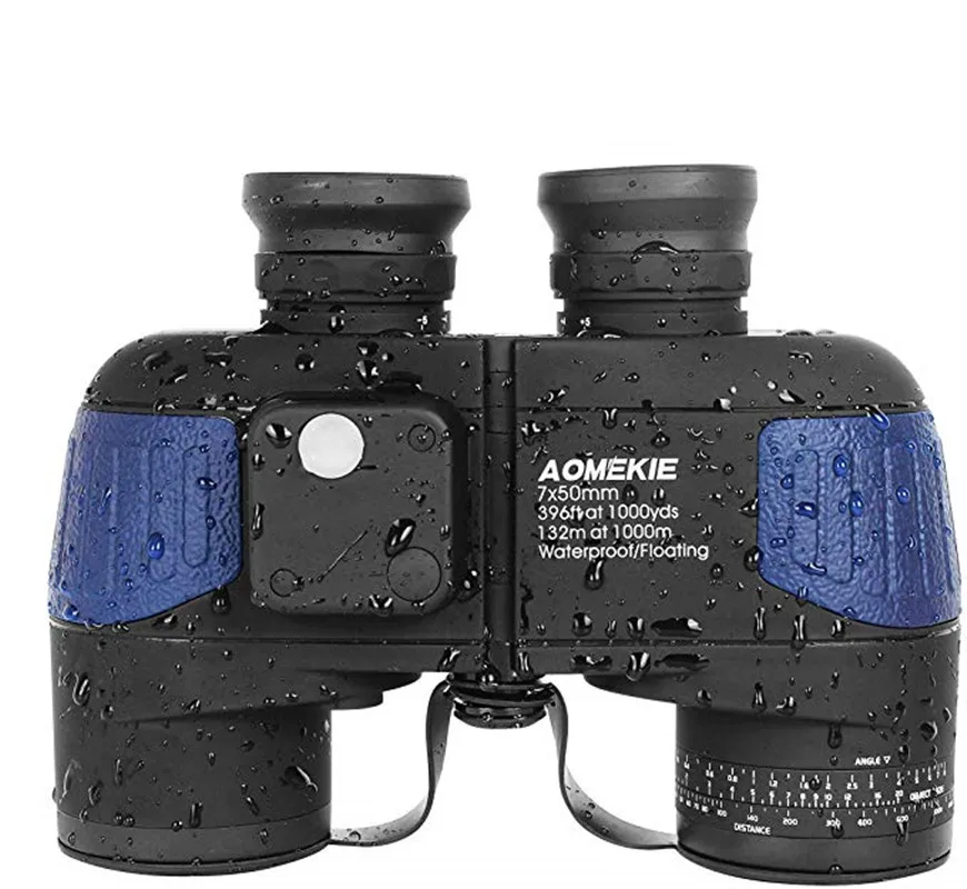 

Marine 7X50 Binoculars Night Vision for Adults Military Binoculars Waterproof Fogproof with Compass Rangefinder BAK4 Prism Lens