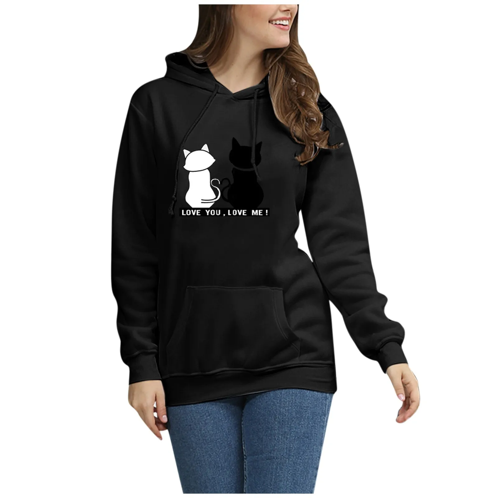 

Women'ss Pullover Tops Sweatshirt Women Casual Long Sleeve Print Pullover Hoodie Sweatshirt Blouse Harajuku Korean Version #J3