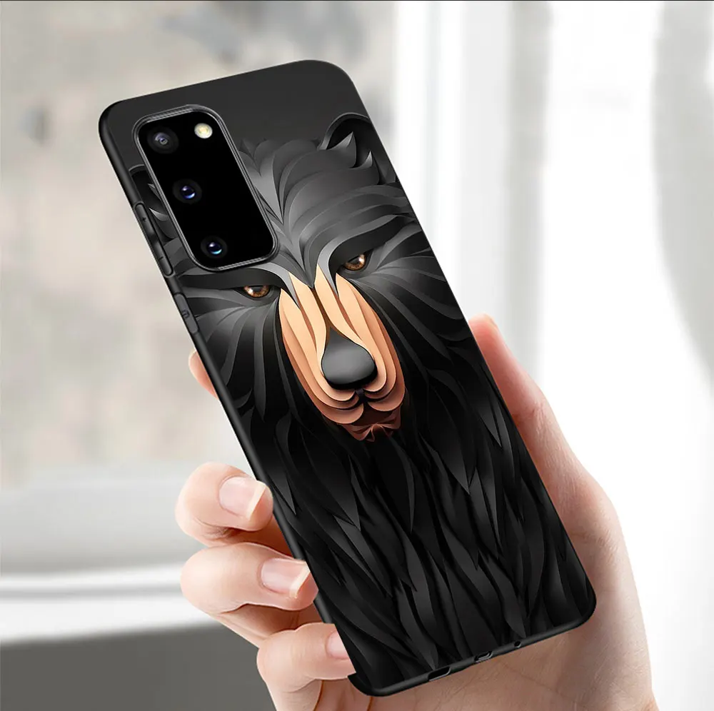 

Animal Fox Case For Samsung A51 A71 A50 A70 A20 A40 A20E S20 S10 S9 S8 S7 Edge Ultra Puls Note 10 9 8 Plus Black Cover Funda