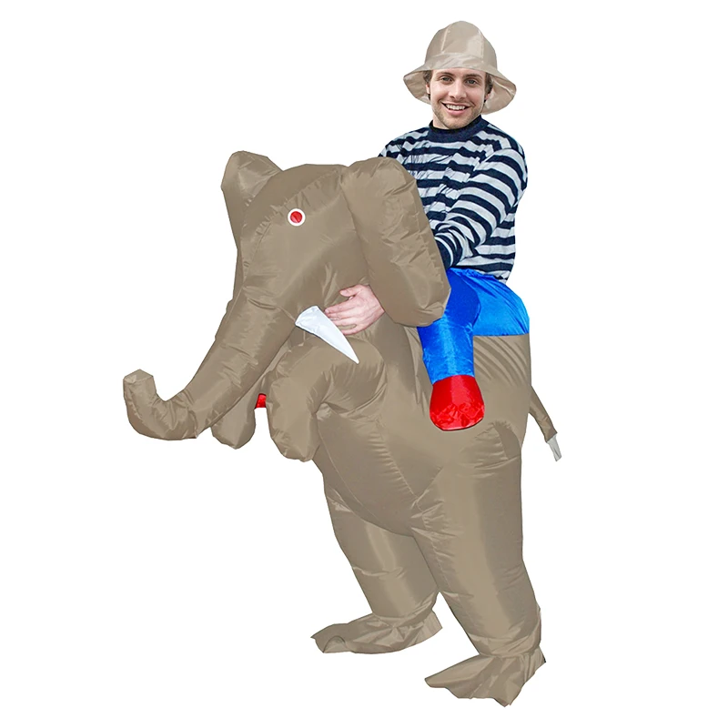 

New Adult Inflatable King Kong Cowboy Costumes Ride on Dinosaur Costume Walking Fancy Dress Halloween Costume for Women Unisex