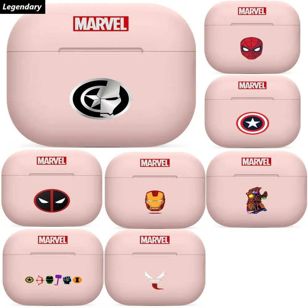 

marvel sign For Airpods 1 2 pro case Protective Bluetooth Wireless Earphone Cover For Air Pods case air pod cases Pink cute gen