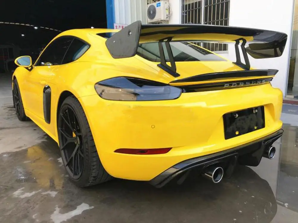 Автомобильный задний спойлер для багажника губа крыло спортивный стиль Porsche 981 718
