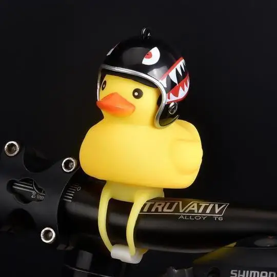 

Ducky Light Horn Car Duck with Helmet Broken Wind Small Yellow Duck Helmet Riding MTB Cycling Accessories Dropshipping