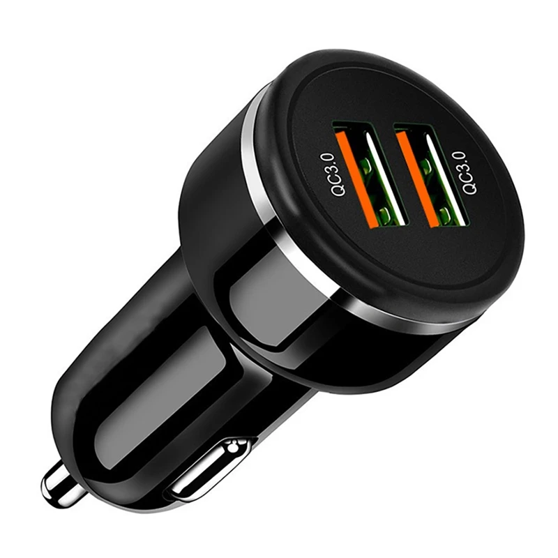 

Автомобильное зарядное устройство с двумя USB-портами QC3.0, 24 Вт