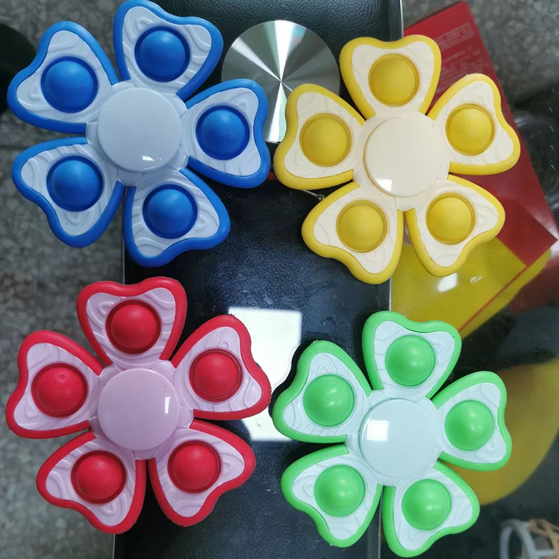 

Simple Dimple Flowers Spinning Top Sensory Squezze Push Bubble Anti Stress Childrens Toy Adult Fidget Toys Autism Special Need