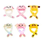 Милая мультяшная шапка светящаяся шапка с заячьими ушами забавная игровая игрушка заячьи уши подушка безопасности игрушка шапка для детей Подарки для девочек