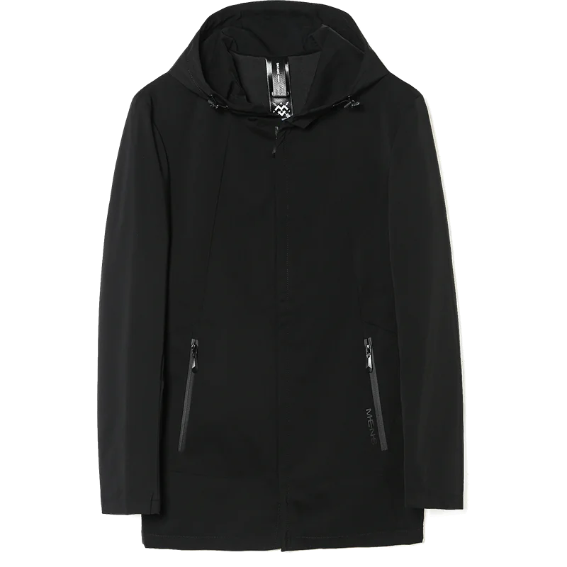 

LKSD Autumn Winter Male Jacket Fashion Causal Hooded Windbreaker Jacket Plaid Men's Cothing Men's Coat U15080032