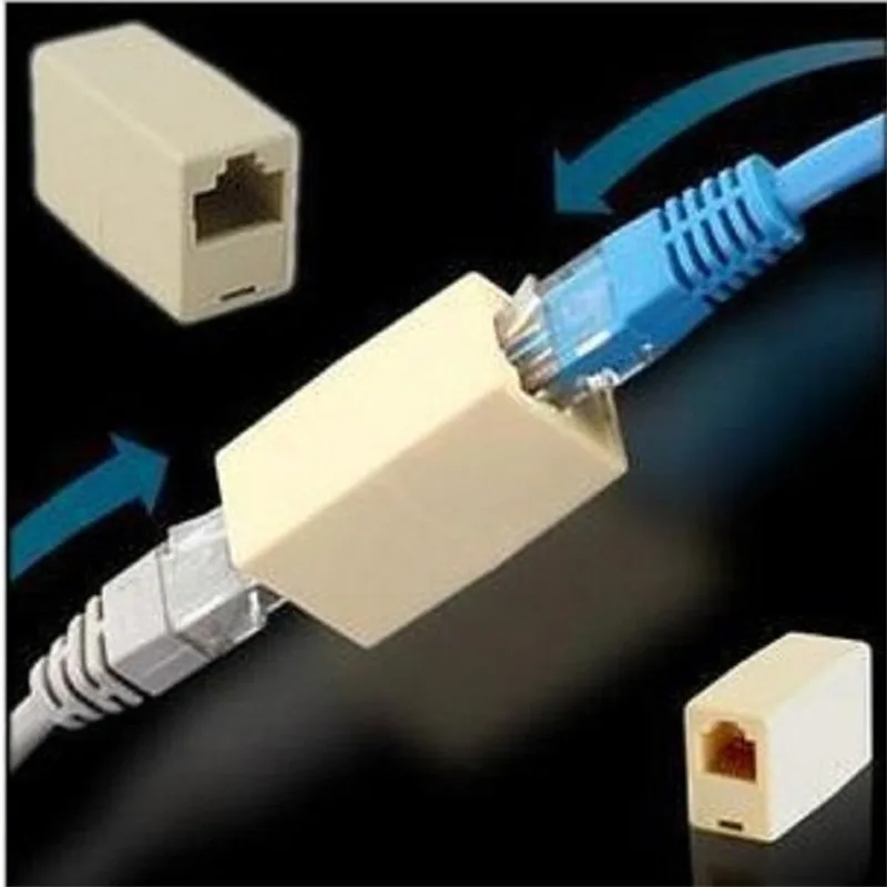 10pcs/lot Network Ethernet Lan Cable Joiner Bilateral 8 Pins Coupler Connector RJ45 Computer Netwoerk Connection Adapters | Компьютеры и