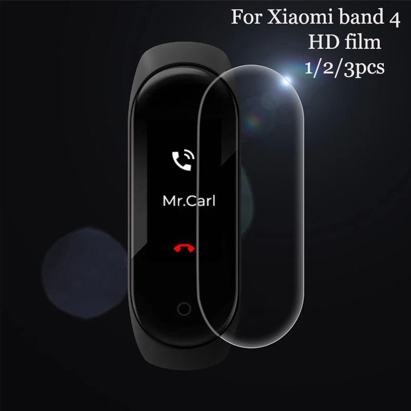 

1/2/3pcs 3D Full Screen Protector For Xiaomi Mi Band 4 HD Protective Film Clear Screen Protector Film Guard Watch Not Glass