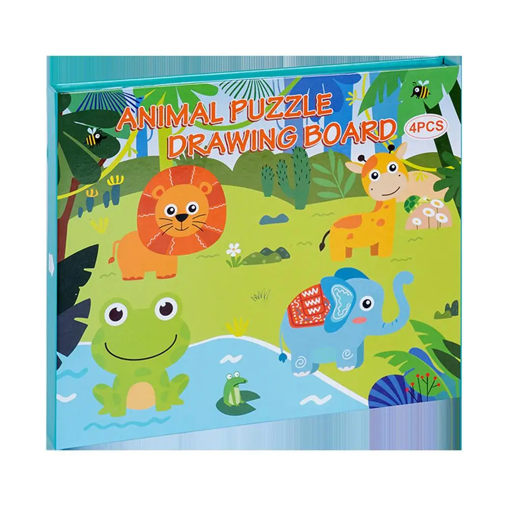 

Wooden Toddler Puzzles Gifts Toys Animal Shape Jigsaw Child Kid Montessori Stem Travel Toy For Boys Girls Baby Learning Educat