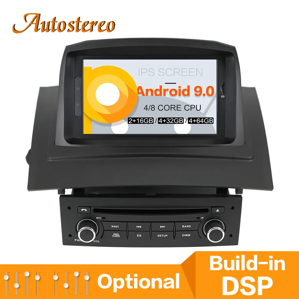 Android 9 DSP камера автомобильный dvd-плеер радио для Renault Megane 2 Fluence 2002-2009 Автомобильный мультимедийный плеер головное устройство gps навигация