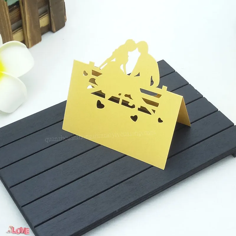 100 шт. открытые Свадебные настольные визитницы романтический свадебный Декор