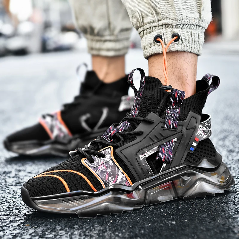 

Классические мужские кроссовки для бега 2021, дышащие кроссовки на массивной подошве, кроссовки для бега с граффити, трендовая Нескользящая спортивная обувь с амортизацией, Zapatillas
