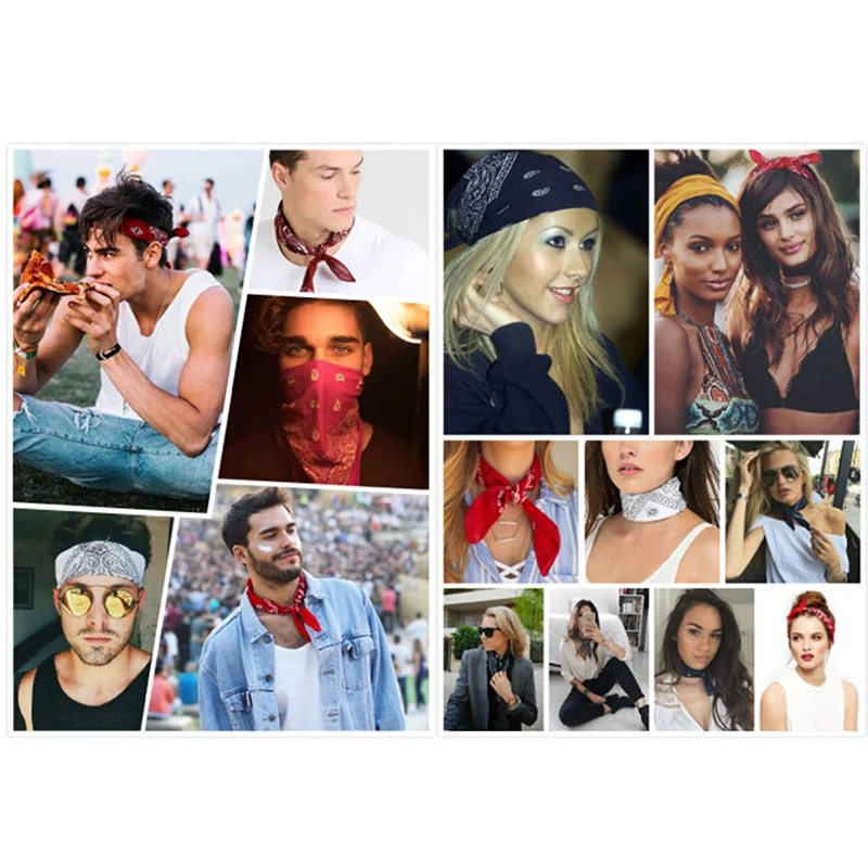 

12Pcs Scarf Printed Novelty Scarf Scarf Wrist Strap Color