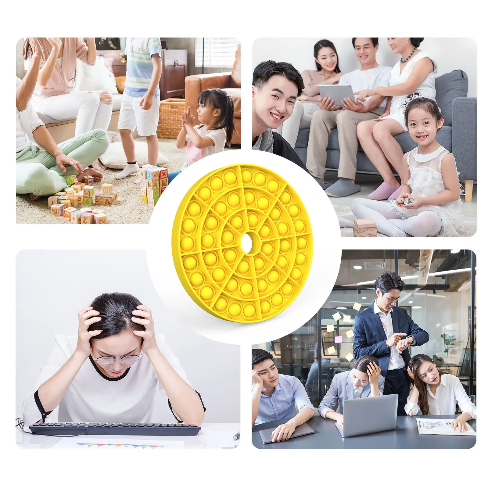 

Suitable Adults ADHD Autism Push Pop Bubble Sensory Fidget Toy Squeeze Sensory Healing Calming Toy For Relieving Stress