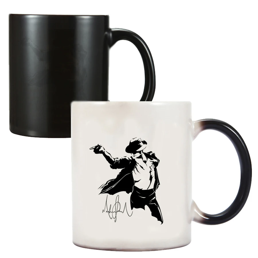 Michael Jackson Dancing 11oz Color Change Magic Ceramic Creative Coffee Mugs Tea Cups