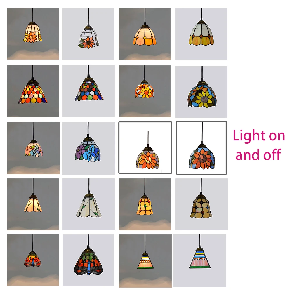 Светодиодная лампа в марокканском стиле средиземноморском с витражным стеклом