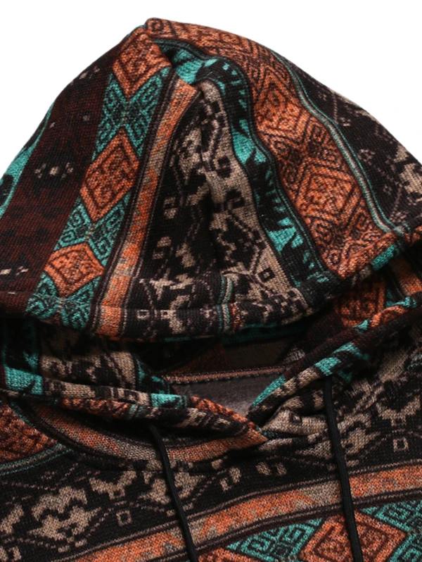 Мужская толстовка с этническим принтом и карманом кенгуру от ZAFUL толстовки