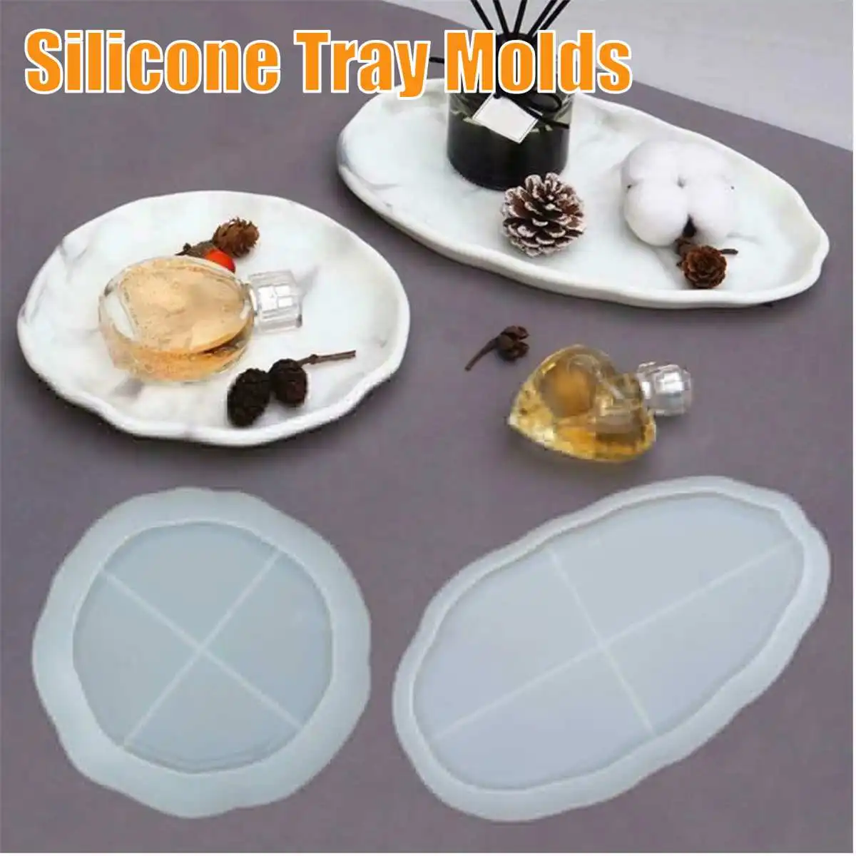DIY resin casting silicone coaster mold rectangular coaster mold resin tray coaster mold craft tool kit for jewelry box