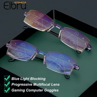 elbru diamonds cutting rimless reading glasses women men tr90 anti blue light ultra light magnification diopters eyewear11 54