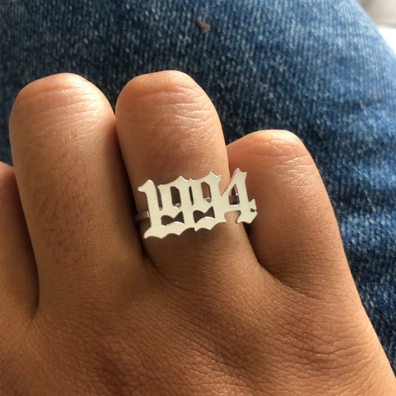 Персонализированное кольцо с цифрами для женщин на день рождения специальный