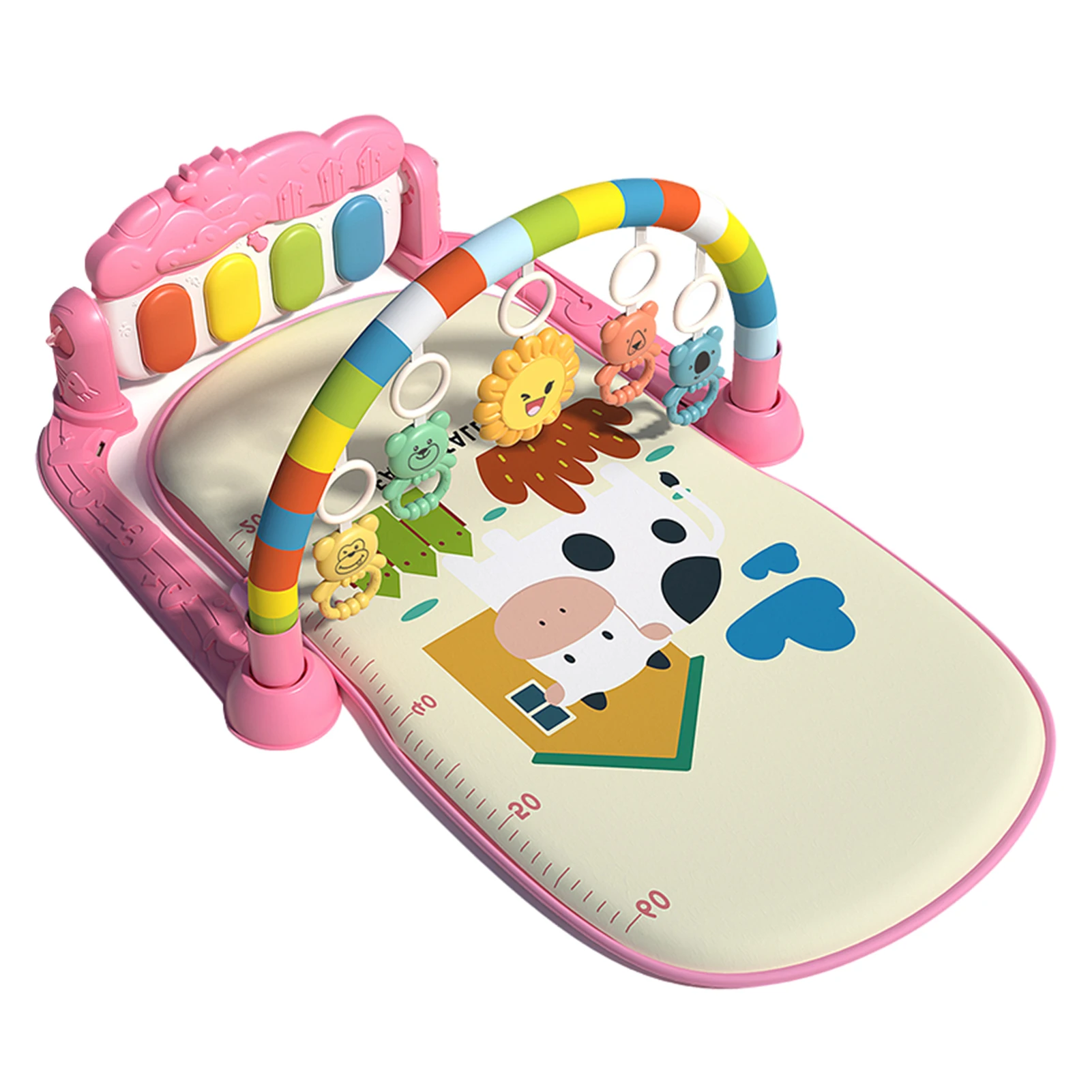 

LED Baby Music Rack Soft Play Mat With Soft Rattles Toys Infant Developing Carpet Activity Newborn Crawling Game Pad