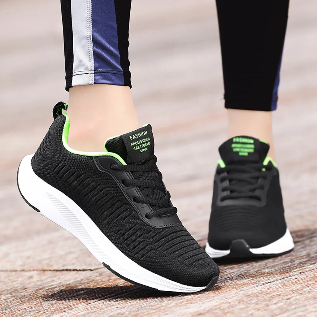 Popular Spring Autumn Men Running Shoes Couple Mesh Breathable Low-top Sneakers Lightweight Anti-slip Walking Кроссовки | Спорт и