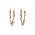 MxGxFam Европейская мода V-образной формы, женское ювелирное изделие, золотой цвет 18 k