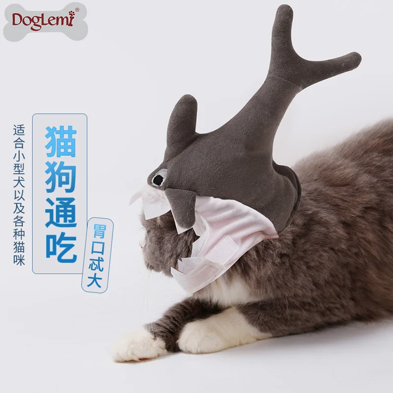 Хэллоуин для домашней собаки 3D Акула кошка костюм вечеринки наряды маленьких