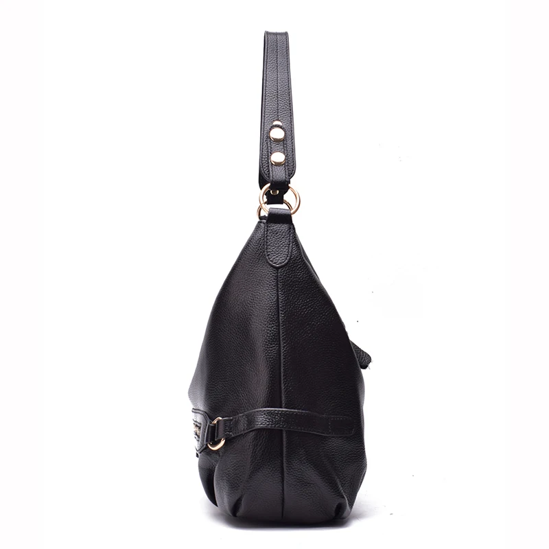 

Women Genuine Leather Handbags HOBO Shoulder Bags Large Bucket Shopping Bag Ladies Luxury Totes Female Fashion Crossbody Bags