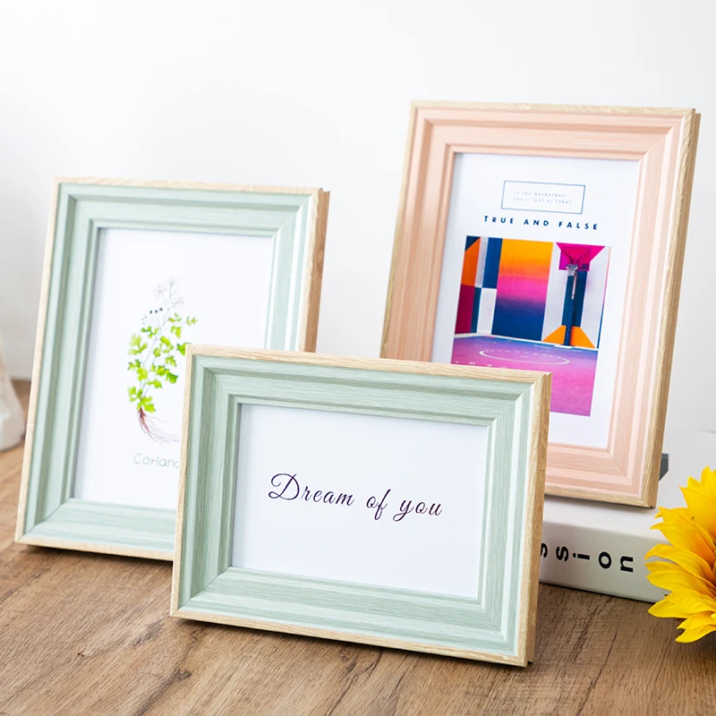 

5-10 Inch Picture Frames For Painting Family Photo Frame 17 Colors Table Decoration Quality Resin Art Photos Frame Hanging Wall