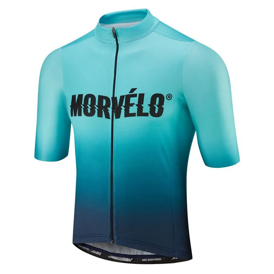 Morvelo Men Summer Clothing cycling Clothes kits short sleeve bib shorts men's Breathable Bib Shorts maillot ciclismo set - Color: Pic Color