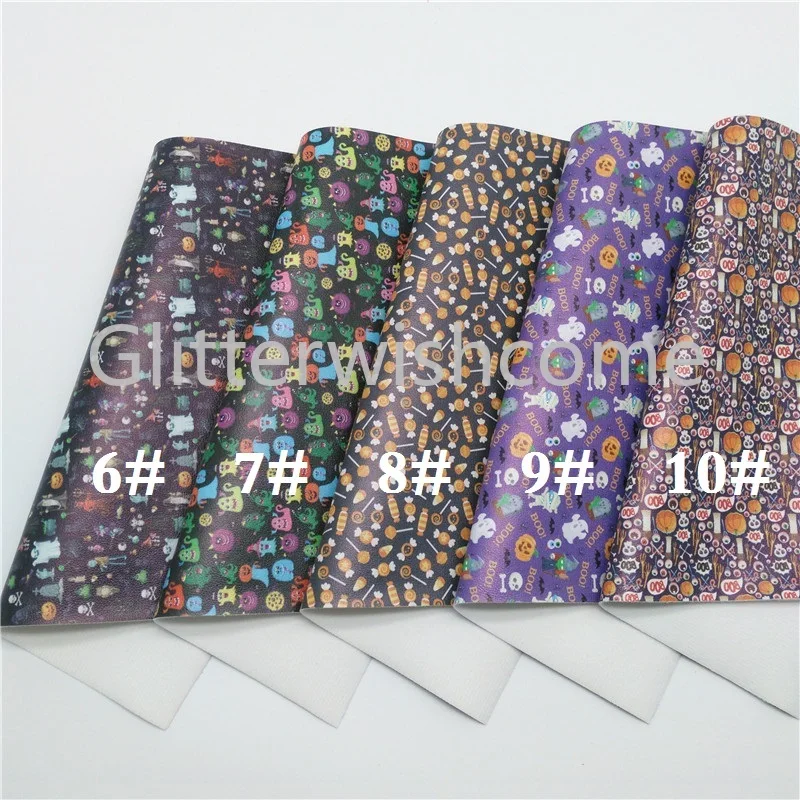 Glitterwishcome 21x29 см искусственная ткань размера A4 для Хэллоуина листы из