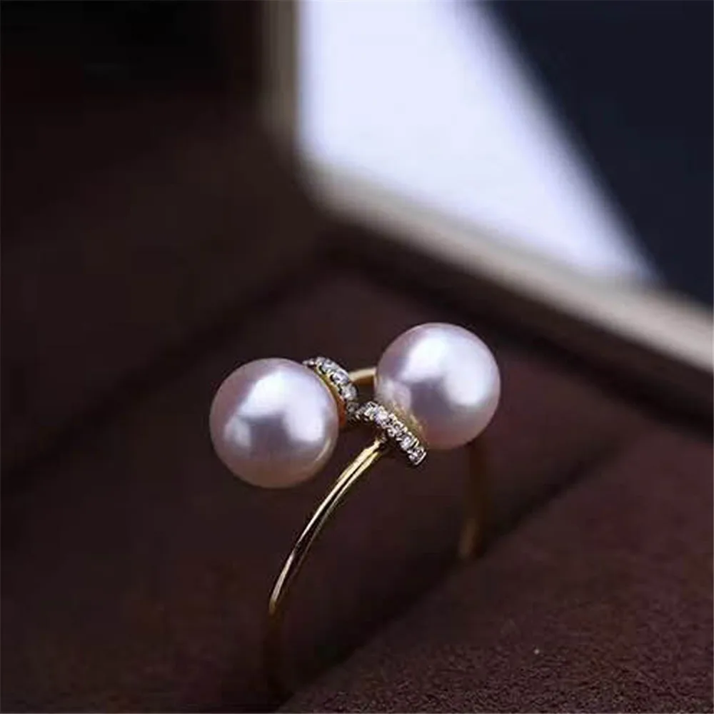 

Pearl Ring Settings, Fashionable Ring Findings, Adjustable Size 925 Silver Ring Jewelry DIY Making No Pearl