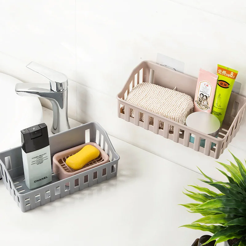 Не перфорированная полка для ванной комнаты принадлежности туалета пластиковая