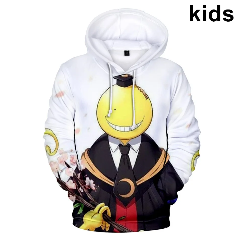 

3 To 14 Years Kids Hoodie Assassination Classroom Korosensei 3D Hoodies boy/girls Sweatshirts Cartoon pullover Children Clothes