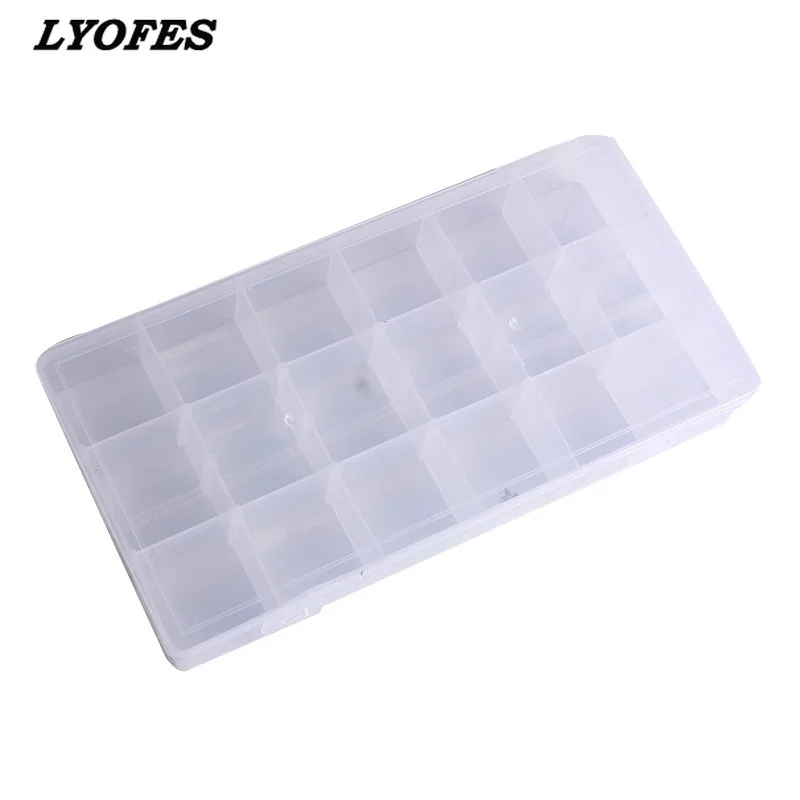 

Plastic Storage Jewelry Box Compartment Adjustable Container for Beads earring box for jewelry rectangle Box Case Clip Holder