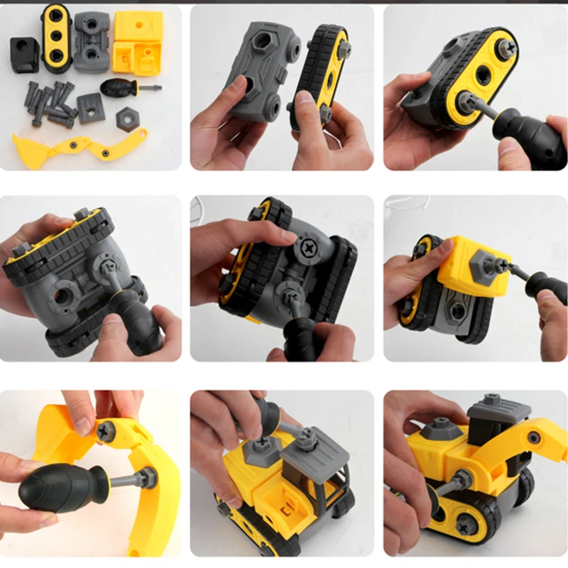 Съемный инженерный автомобиль Стайлинг автомобиля игрушки для детей мальчиков