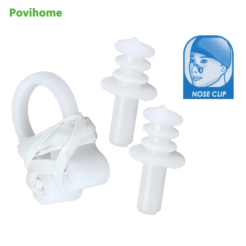 

Soft Swimming Earplugs Nose Clip Case Protective Prevent Water Protection Ear Plug Waterproof Soft Silicone Swim Dive Supplies