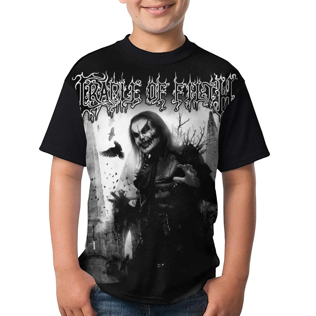 Повседневные Молодежные футболки с короткими рукавами и изображением колыбели