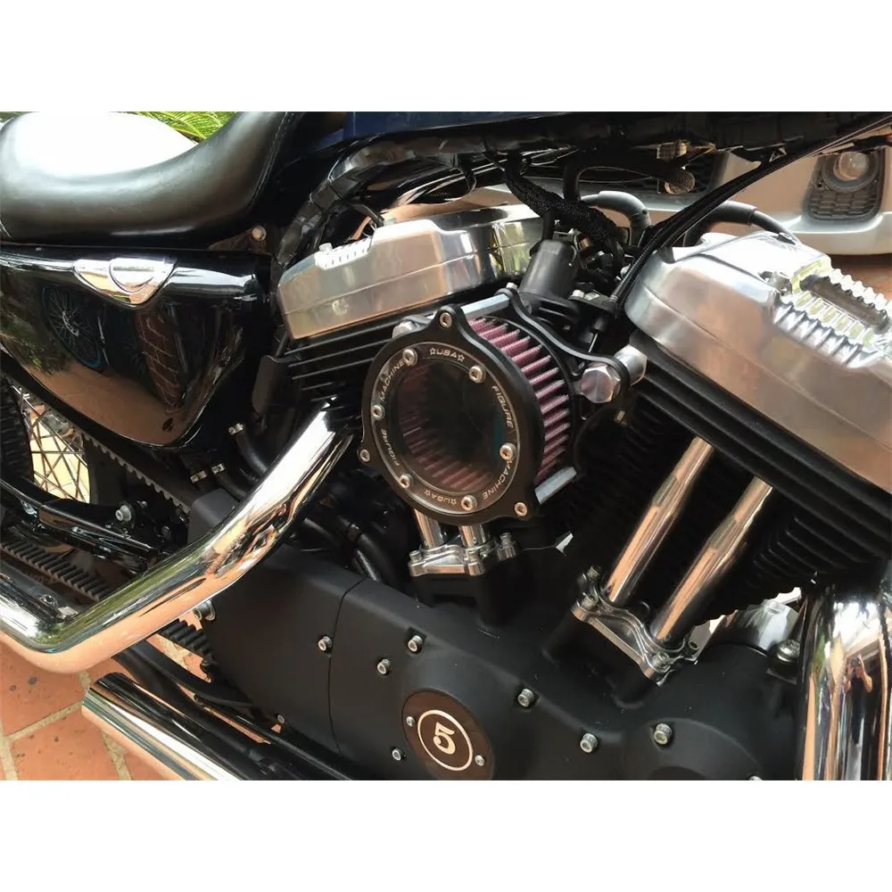 Система впуска алюминиевой лампы для Harley Sportster XL Iron 883 1200 48 X48 2004-2016 XL883 XL1200 XL883N |