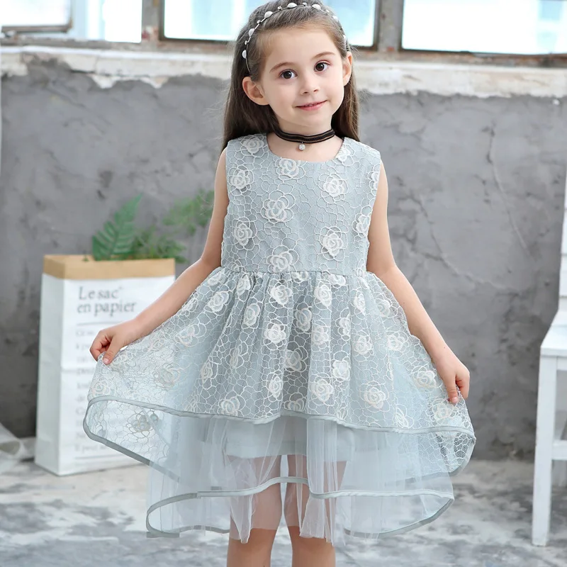 

2-11 Years Girls Princess Dress 2020 Summer Sleeveless Bow Ball Gown Clothing Kids Baby Princess Dresses Children Clothes