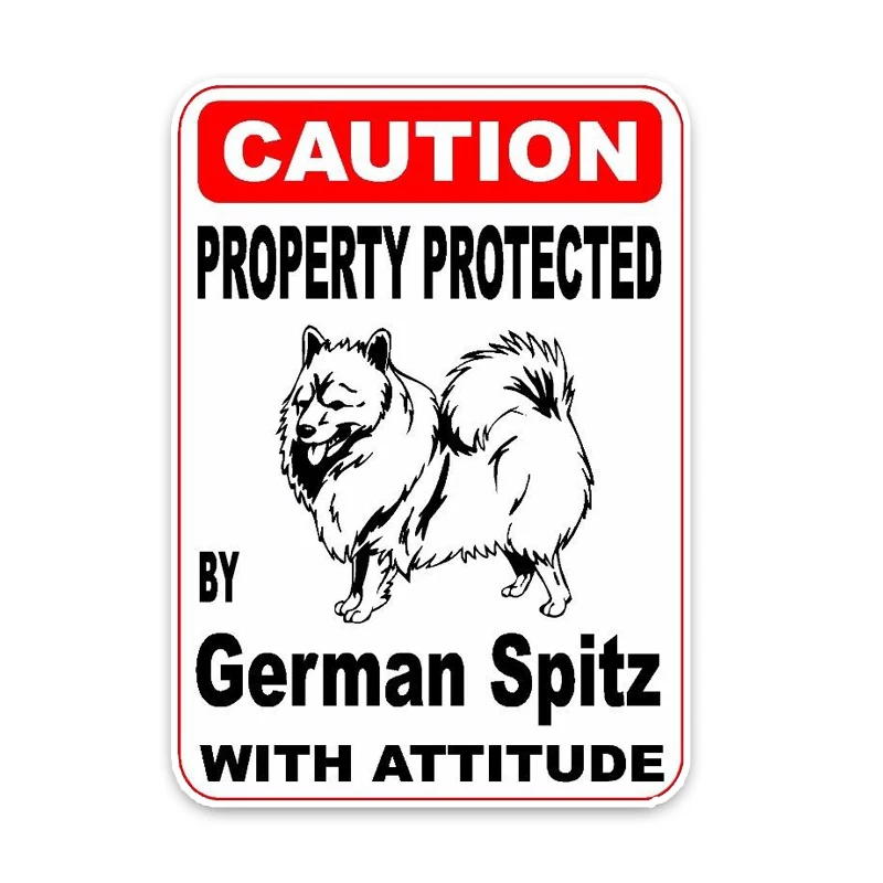 

New Cartoon German Spitz Dog Car Sticker Car Window Car Decals PVC 15cm*11cm Scratches Waterproof
