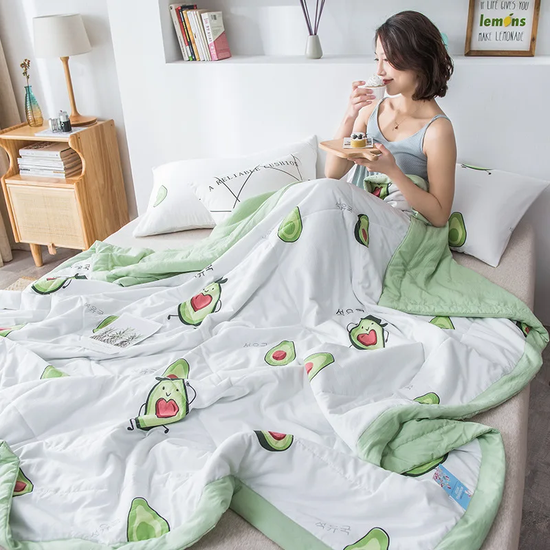 

Хлопковое покрывало с принтом для стирки, летнее одеяло, одеяло, покрывало для кровати, стеганый домашний текстиль, подходит для детей и взр...