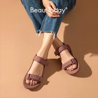 beautoday sport sandals women lycra webbing hook and loop rome summer beach outdoor ladies casual low heel shoes handmade 38130