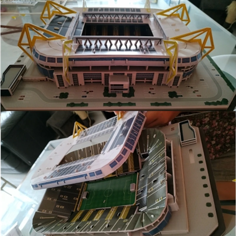 Классический пазл архитектурный сигнал Iduna Park Schwarz-Gelb футбольные стадионы кирпичные игрушечные масштабные модели
