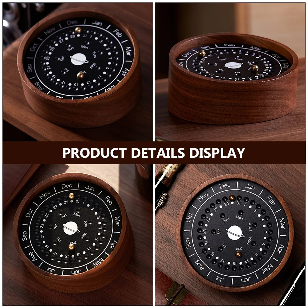 

1pc Home Furnishing Calendar Decor Delicate Calendar with Planet Decor Coffee