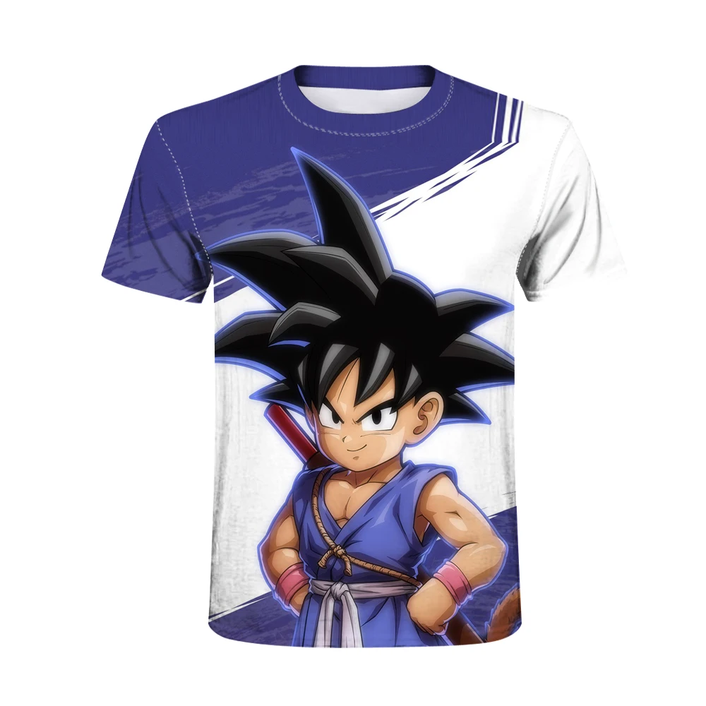 Супер Saiyan 3D футболка аниме драконий жемчуг Z Goku летние модные футболки для