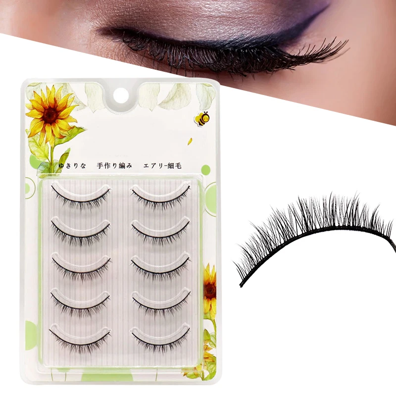 

Новые Очаровательные накладные ресницы короткие Натуральные Искусственные ресницы креативная наклейка для подводки глаз для женщин девуш...